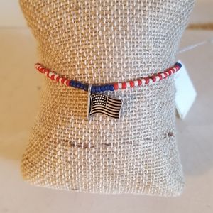 Puravida Flag charm Seed Bead Pura Vida bracelet